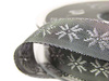 Wstążka 15mm żakard FLAKES srebrna