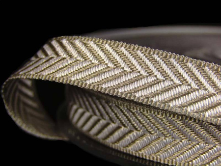 Taśma 10mm tkana HERRINGBONE popiel