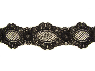 Wstawka 6,5cm tiulowa czarna