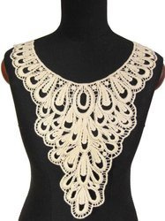 Dekolt gipiurowy bawełna 36cm natural