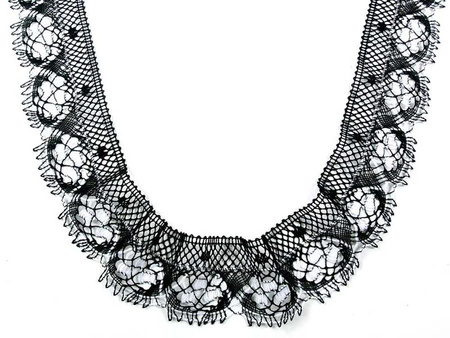 Koronka 5,5cm bawełniana czarno_biała