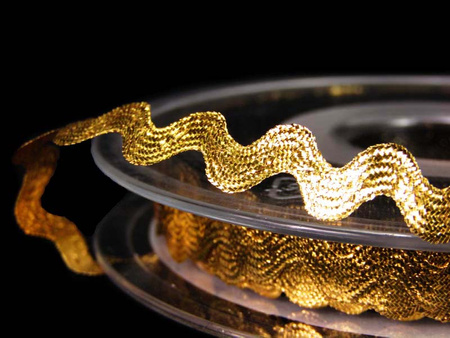 Taśma 9,7mm zygzak rexor złota