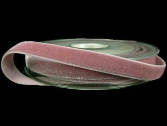 Aksamitka 9mm elastyczna antyczny róż