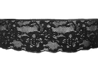 Koronka 7cm elastyczna czarna