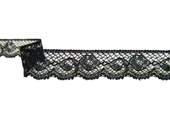 Koronka 1,7cm stabilna czarna
