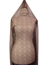 Koronka 160cm stabilna kakaowy brąz