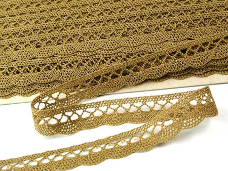 Koronka 1,8cm bawełniana złoty beż