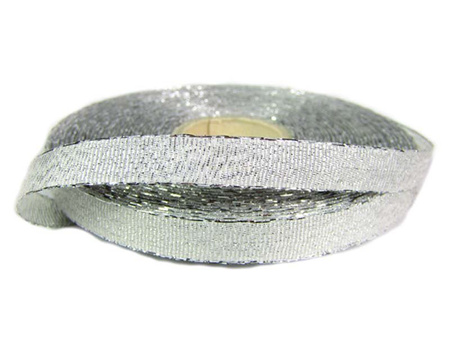 Wstążka 10mm lurex srebrna