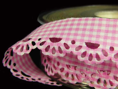 Taśma 2cm polycotton OBSZYWKA róż