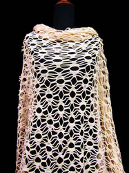 Koronka 140cm bawełniana klockowa natural