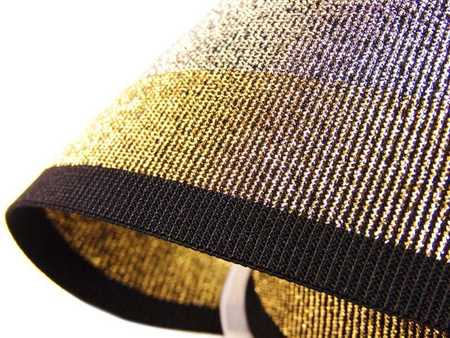 Guma 50mm tkana lurex czarno_srebrno_złota