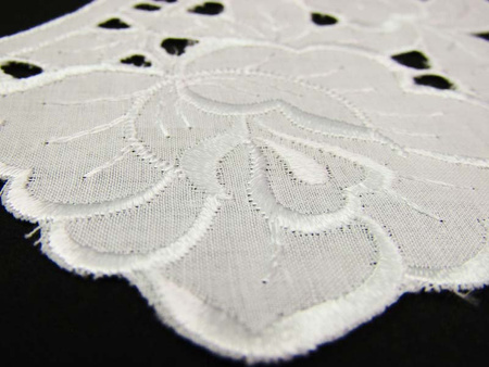 Kołnierzyk damski haft bawełna biały