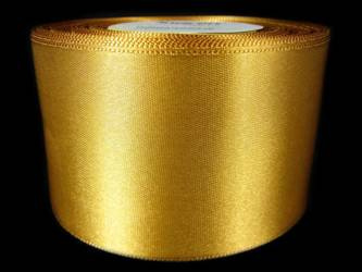 Wstążka 60mm atłas złota