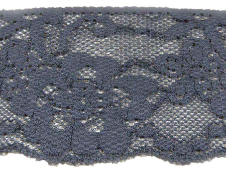 Koronka 7cm elastyczna granat indygo