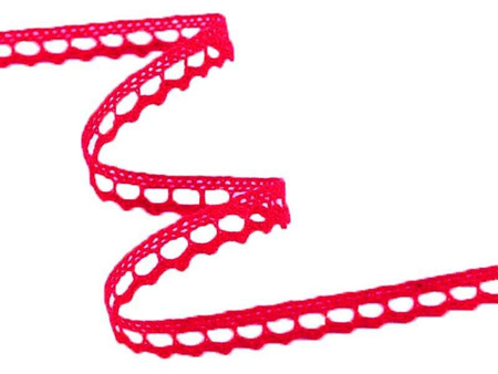 Koronka 0,9cm bawełniana czerwona