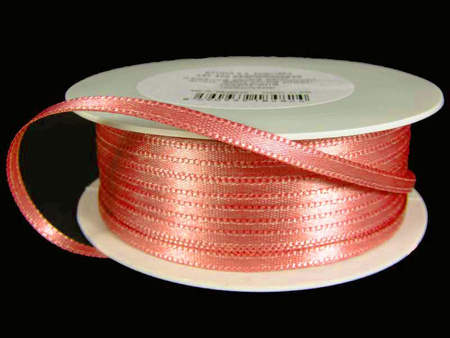Wstążka 3mm atłas róż koral