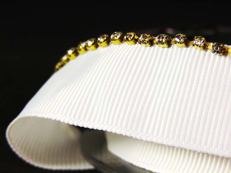 Wypustka 2cm rypsowa CYRKONIA 1,5mm ivory