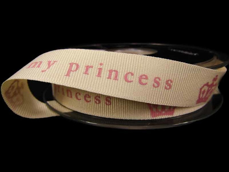 Wstążka 15mm ryps MY PRINCESS róż