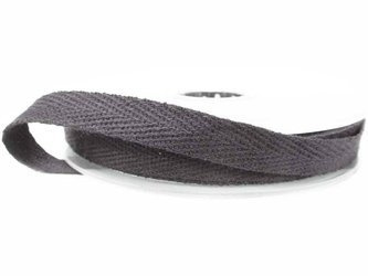 Taśma 10mm bawełniana jodełka grafit