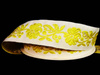 Taśma 25mm żakard KWIAT żółta