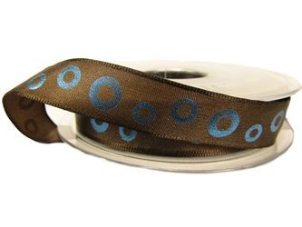 Wstążka 16mm tafta KOŁA turkus