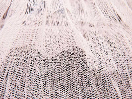 Tkanina tiulowa FALBANA jasnoróżowa