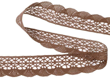 Koronka 3,2cm bawełniana jasny brąz