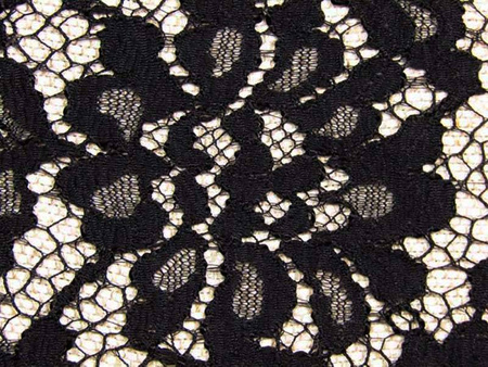 Koronka 130cm poliamidowo-wiskozowa czarna