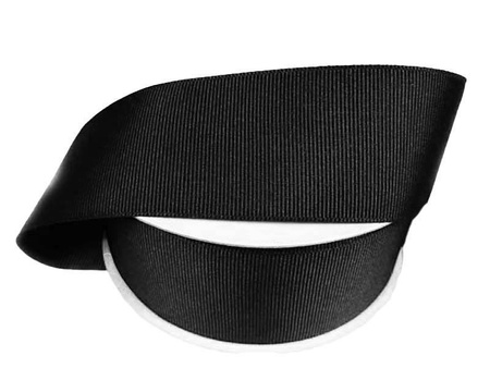 Taśma 38mm ryps poliestrowa czarna