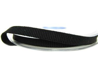 Taśma 6mm elastyczna ryps czarna