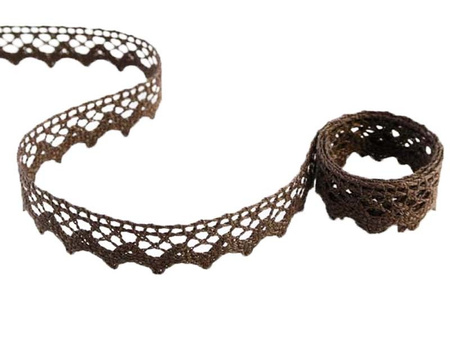 Koronka 1,7cm bawełniana brąz