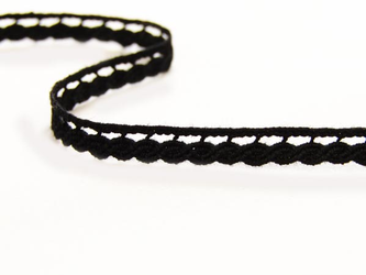 Koronka 0,6cm bawełniana czarna