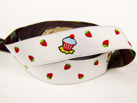 Taśma 15mm żakard BABECZKA biała