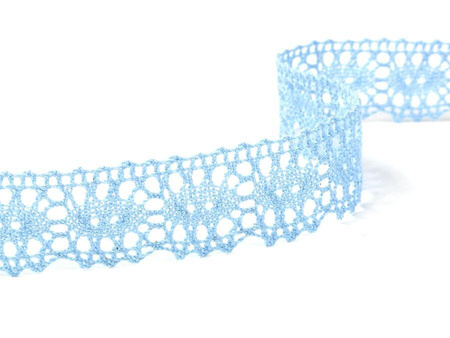 Koronka 3,2cm bawełniana błękitna