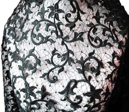 Koronka gipiurowa czarna