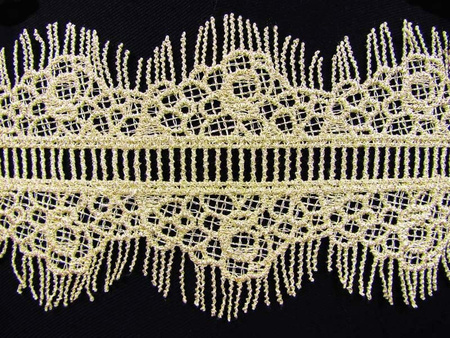 Wstawka 9cm gipiurowa jasnozłota