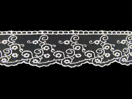 Koronka 4,5cm tiulowa biała