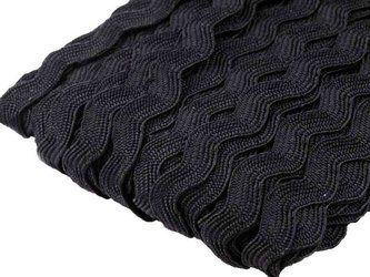 Taśma 9mm zygzak poliester czarna