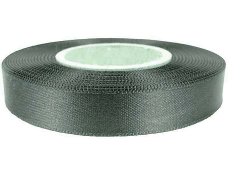 Wstążka 15mm atłas ciemny popiel