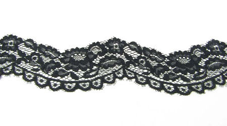 Koronka 8cm stabilna czarna