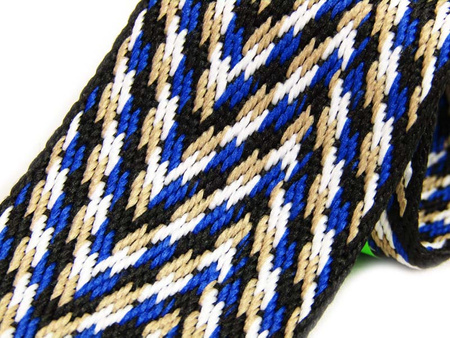 Taśma 38mm nośna chabrowo-beżowa