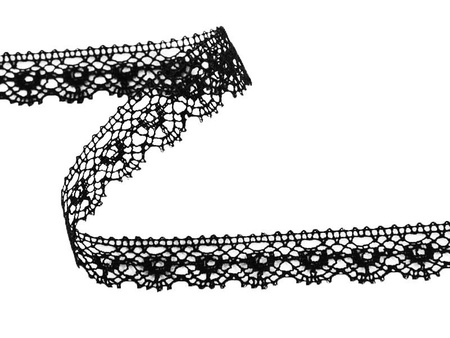 Koronka 1,4cm bawełniana czarna