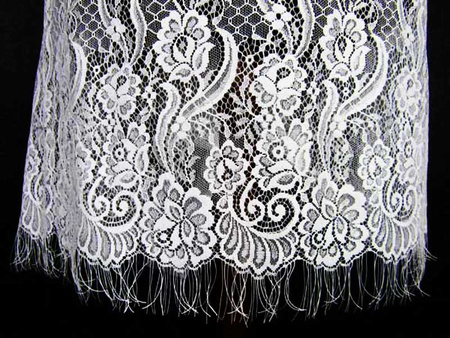 Koronka 85cm stabilna biała