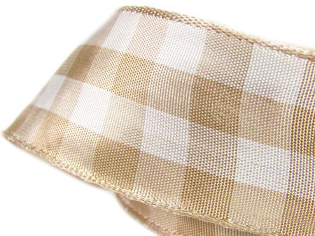 Wstążka 40mm KRATA beż