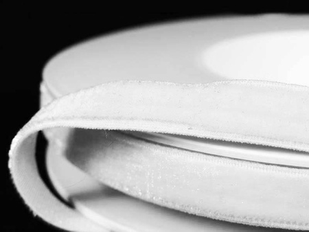 Aksamitka 9mm elastyczna biała