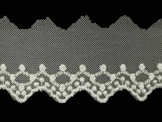 Koronka 5cm tiulowa popiel