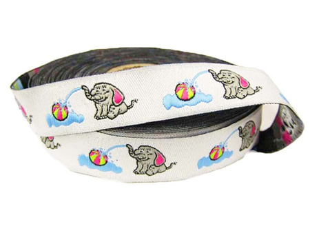 Taśma 15mm żakard SŁONIK