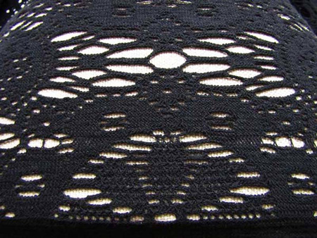 Koronka 175cm bawełniana ORNAMENT czarna