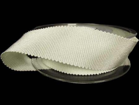 Taśma 25mm ryps bawełniano-wiskozowa ivory