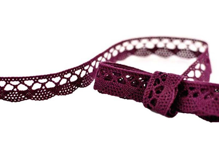 Koronka 1,8cm bawełniana buraczek